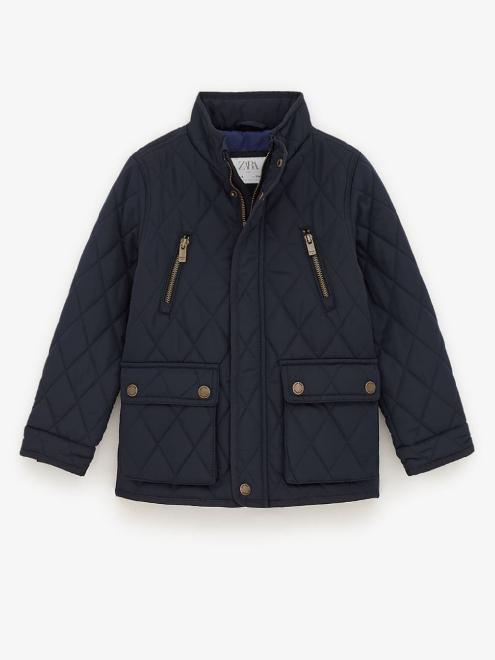 Zara Kids Navy Blue Quilted Jacket size 7